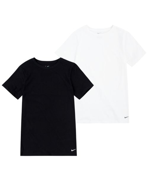 Boys 2Pk Crew Undershirt - Black / white
