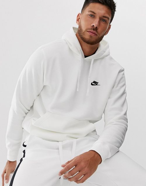 Club Fleece hoodie in white