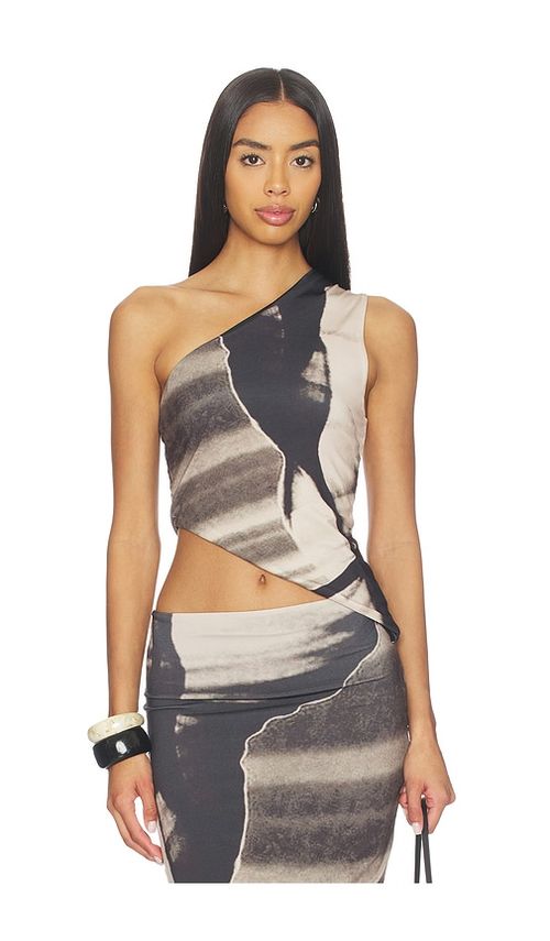 Feners Besos Top in Black,Tan. - S also in XS