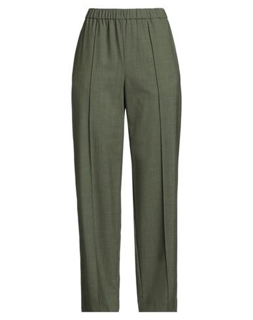 Woman Pants Military green Size 14 Virgin Wool, Polyamide, Elastane