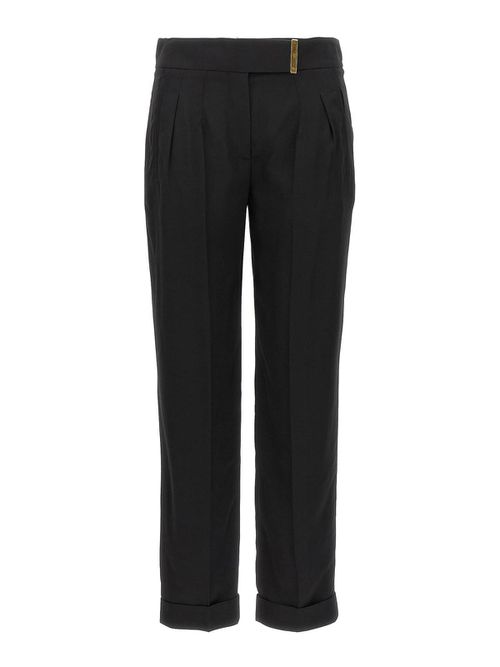 Metal bar detail trousers
