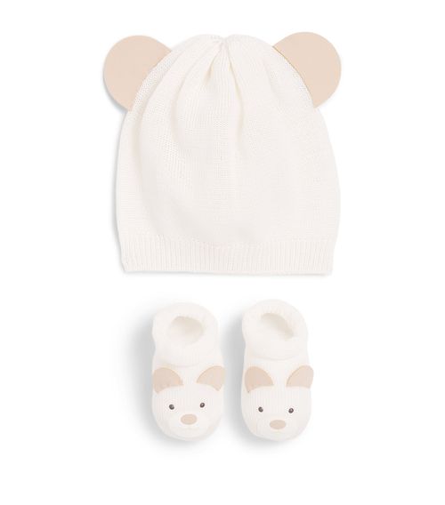Cotton Knitted Dog Socks and Hat