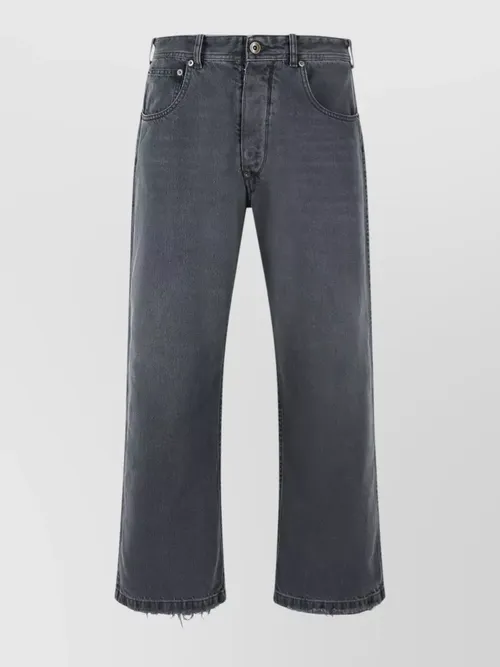 Maison Margiela - cotton jeans frayed hem five pocket design