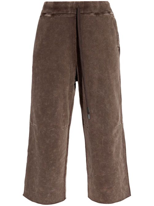Cotton flared trousers - Brown