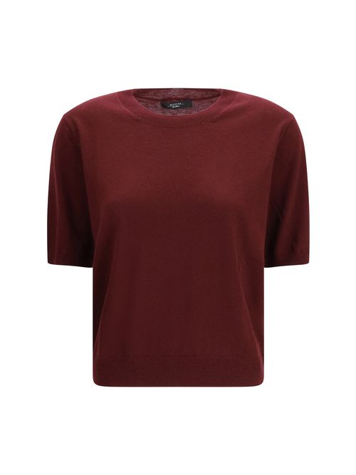 Wool Knit T-Shirt — Red