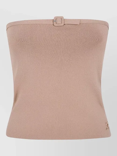 Courrèges - knit bustier top buckle detail straple