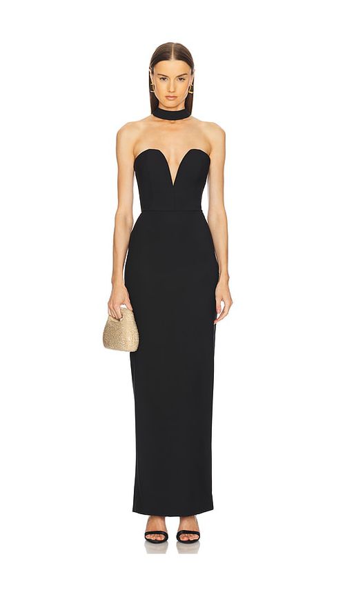Michael Costello x REVOLVE Daija Gown in Black.  XS. Also in L, M, S