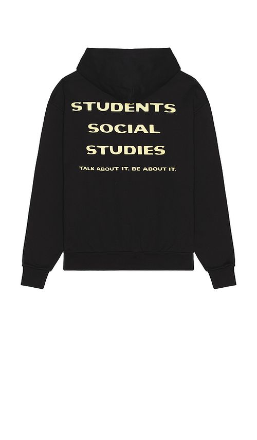 Students Golf Social Studies Fleece Pullover Hoodie in Black - Black. L also in S, M, XL/1X