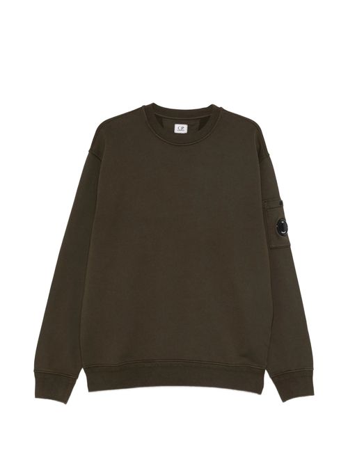 Cotton Crewneck Sweatshirt with Lens Pocket
