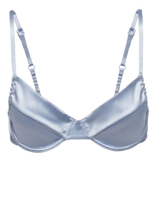 Satin balconette bra - Grey