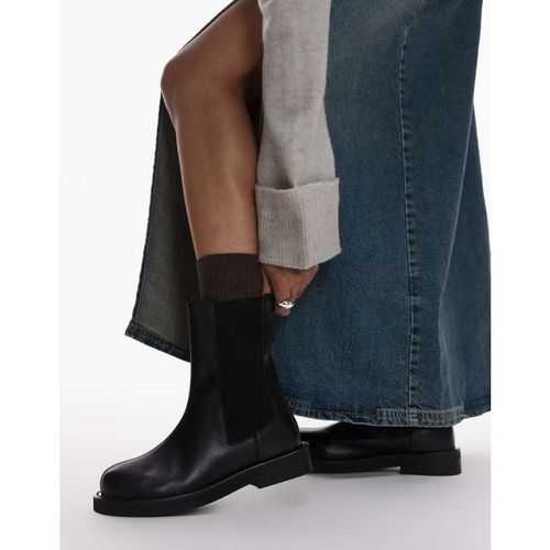 Topshop Womens Lana real leather chelsea boots in black