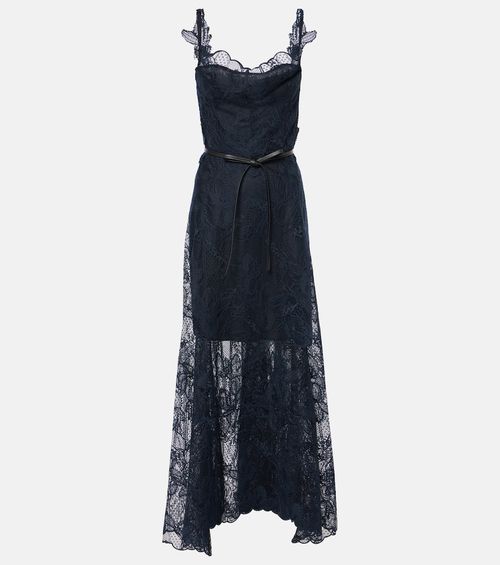 Floral lace midi dress