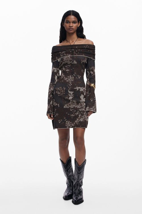 Fitted Bardot dress