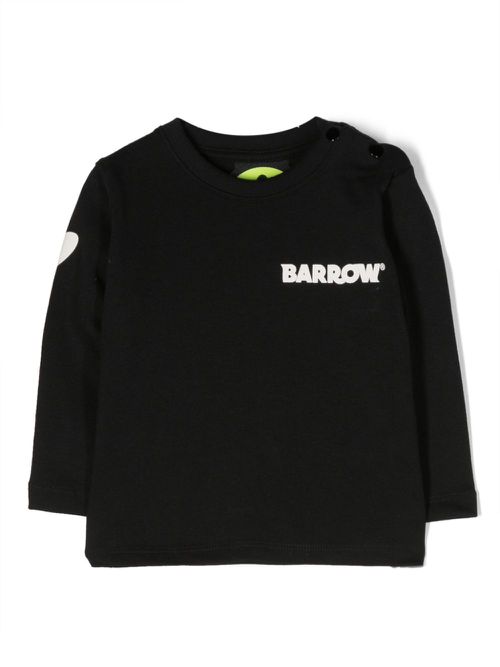 Logo-print cotton sweatshirt - Black
