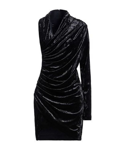 Woman Midi dress Black Size L Polyester, Elastane