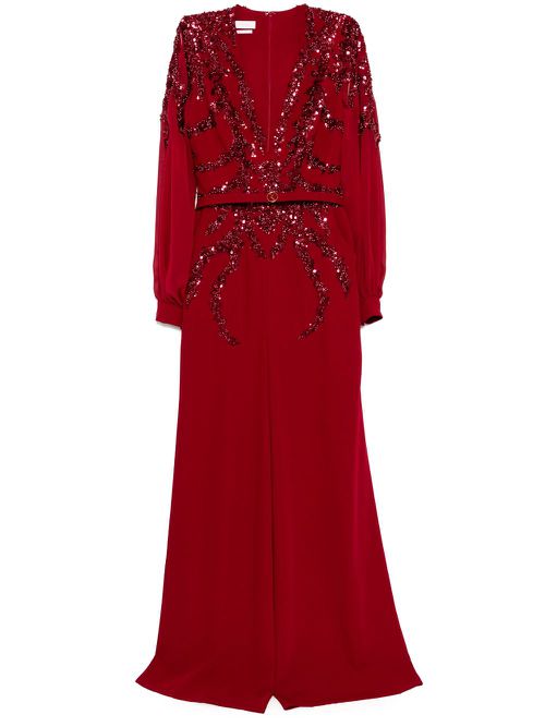 Beaded jumpsuit - Red