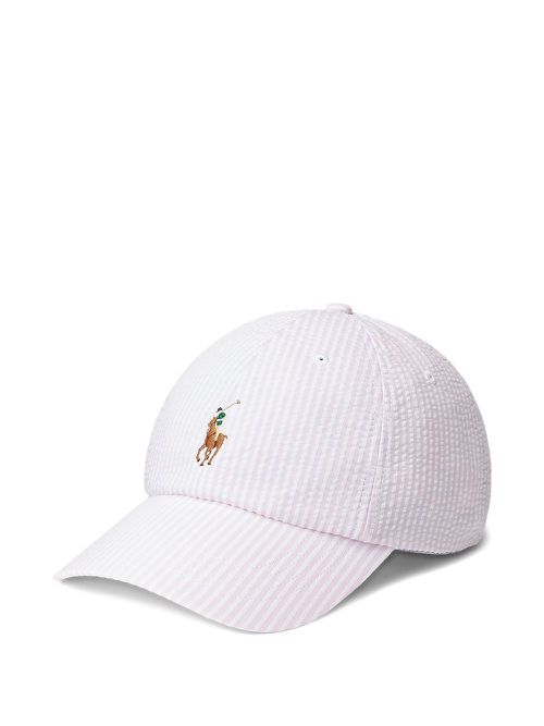 Striped cap - White