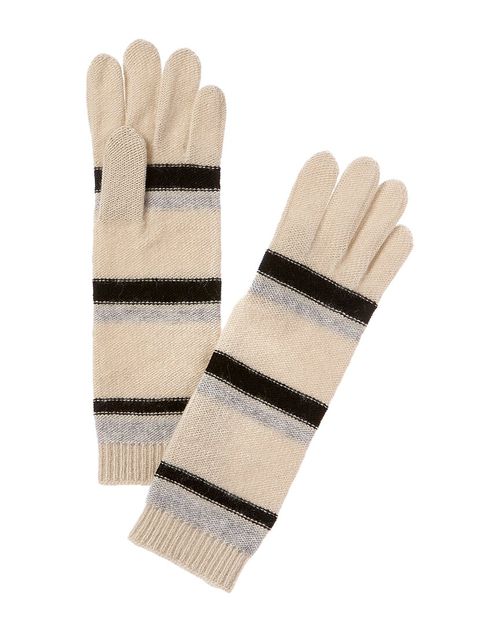 Striped Cashmere Gloves