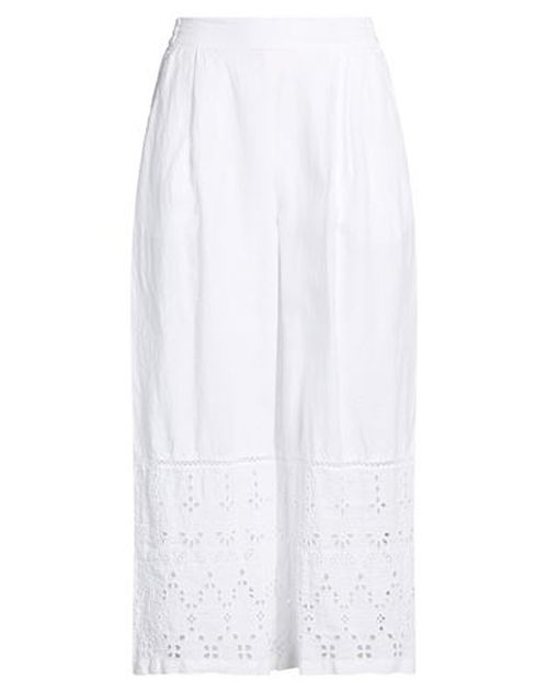 Woman Pants White Size 2 Linen