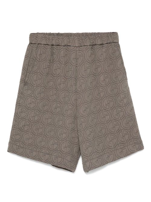 Interlock-monogram Bermuda shorts - Grey