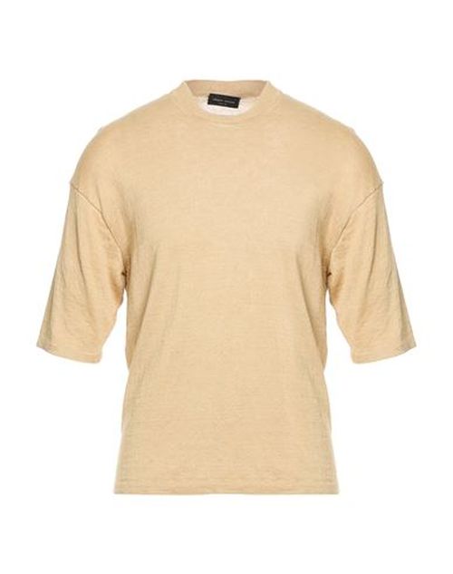 Man Sweater Beige Size 38 Linen