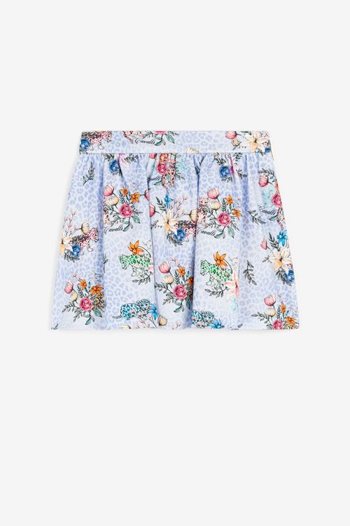 Jaguar And Flower-print Pleated Skirt - Female Baby Girls (6m