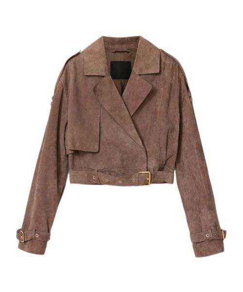 Ophelia Cropped Suede Jacket