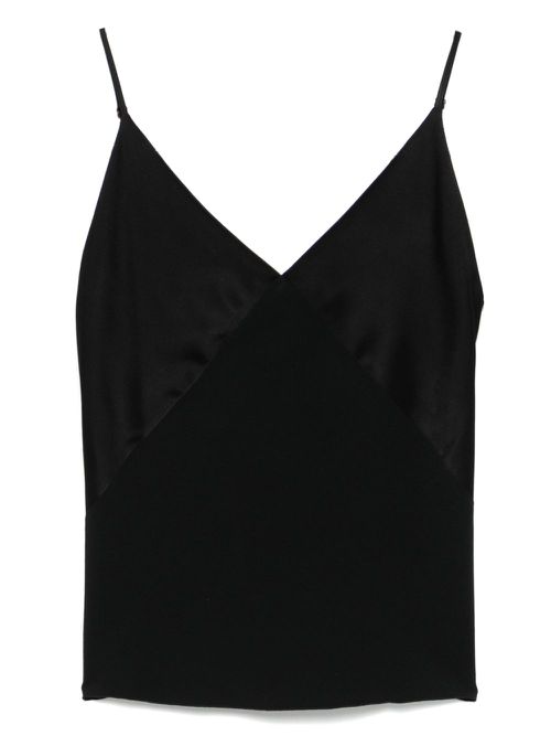 Satin-finish top - Black