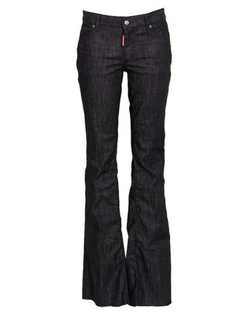 Woman Jeans Black Size 10 Cotton, Elastane