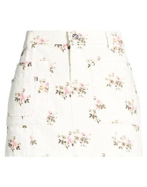 Woman Denim skirt Off white Size 6 Cotton
