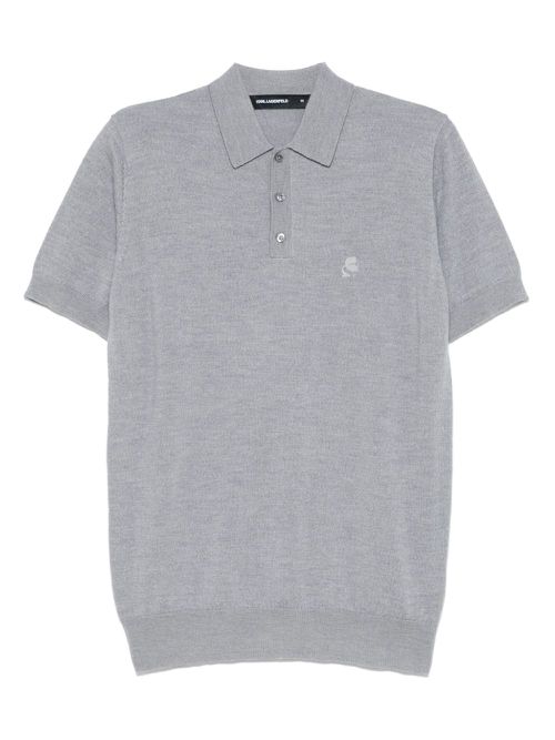 Merino polo shirt - Grey