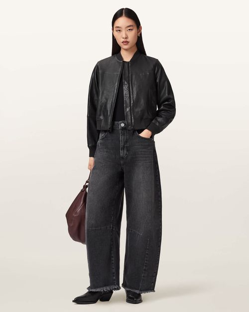 Repurpose Leather Bomber Jacket