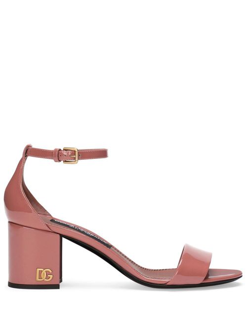 DG patent-leather sandals - Pink