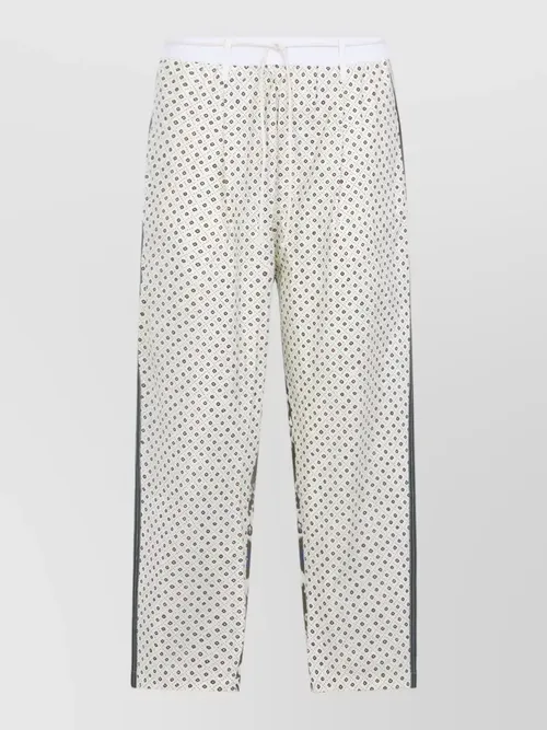 Mordecai - printed pajama trousers elastic waist side stripe