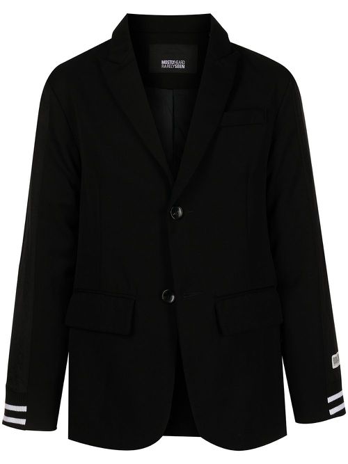 Single-breasted wool jacket - Black
