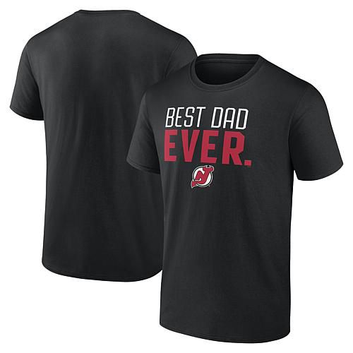 Men's Fanatics Black New Jersey Devils Best Dad Ever T-Shirt - XL