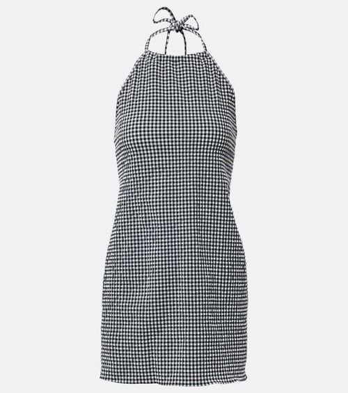 Gingham seersucker minidress