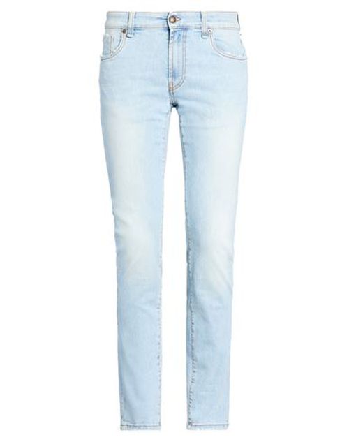 Man Jeans Blue Size 32 Cotton, Elastane