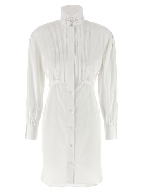 Tuxedo Chemisier Dress — White