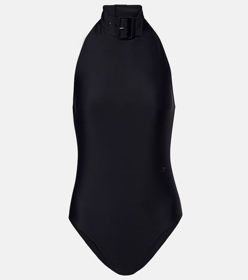 Courrèges Buckle-detail crepé bodysuit