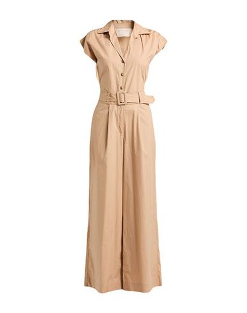 Woman Jumpsuit Camel Size 4 Cotton