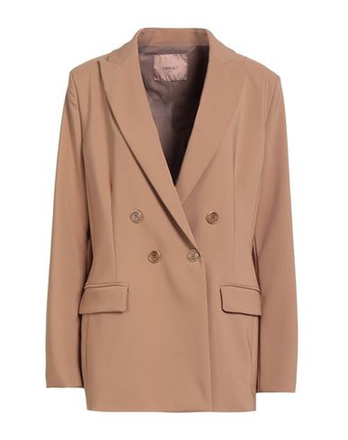 Woman Blazer Sand Size 10 Polyester, Elastane