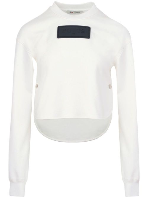 Logo-appliqué long-sleeve T-shirt - White