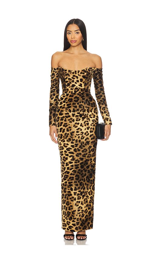 The New Arrivals by Ilkyaz Ozel Farah Cotton Maxi Dress in Brown. 40/8. Also /2, 36/4