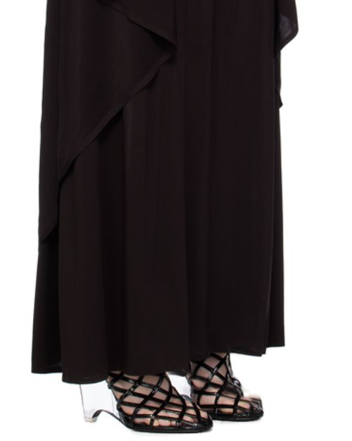 Asymmetric hooded jersey dress