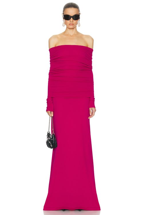 Balenciaga Boat Collar Dress in Pink - Pink.  M also in