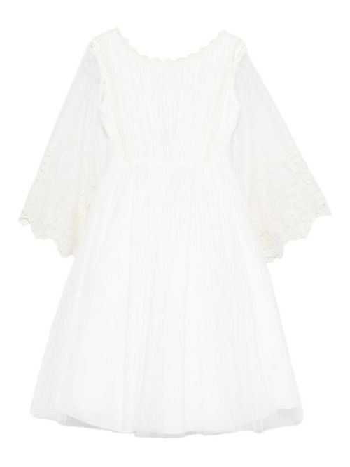 Dress with lace sleeves