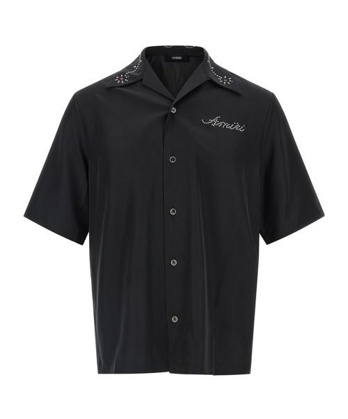 Rhinestone Logo Short-Sleeve Shirt