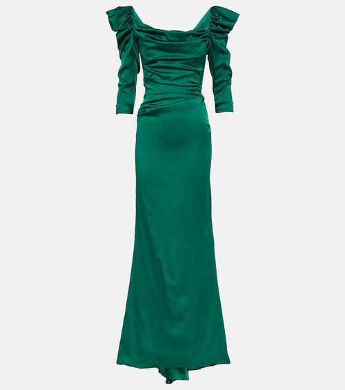 Astral draped satin gown