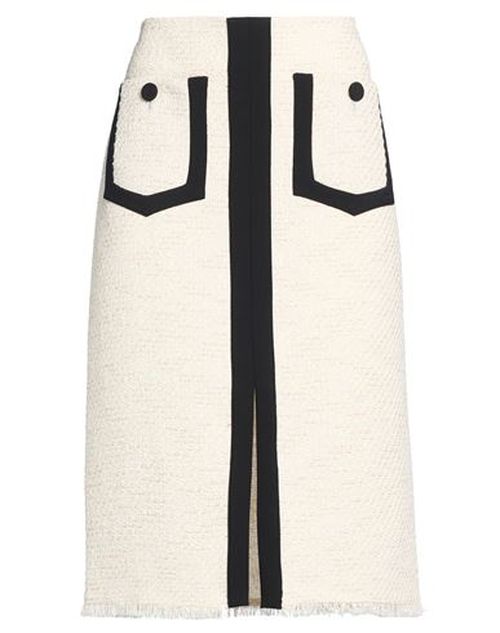 Woman Midi skirt Cream Size 6 Cotton, Polyester, Acrylic